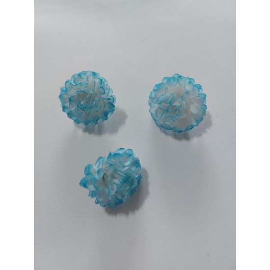 Головка гвоздики 3 см цв. голубой, цена за 1 шт